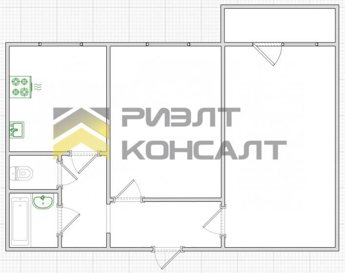 2-комн. квартира, Вторичка, 52.60м², 4/9 этаж миниатюра 33