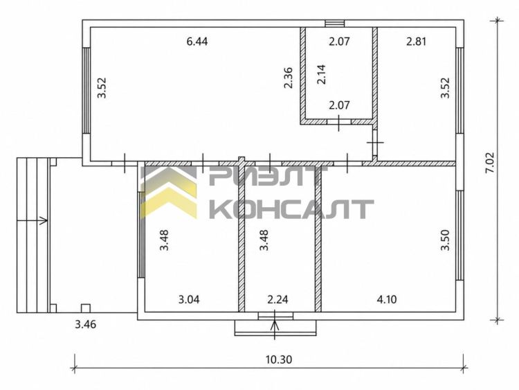 Дом, 82м², 6 соток, 1 этаж, 3 комн., стены: Сэндвич-панели миниатюра 12