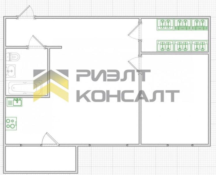 2-комн. квартира, Вторичка, 54.20м², 2/9 этаж миниатюра 24