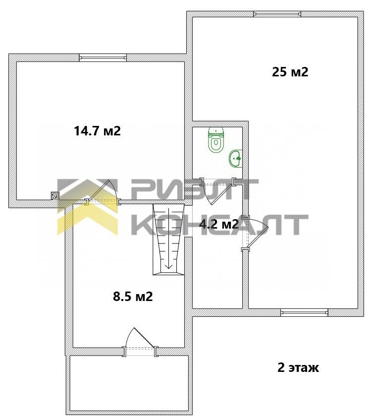 Дом, 209м², 8 соток, 2 этажа, 3 комн., стены: Кирпич миниатюра 6