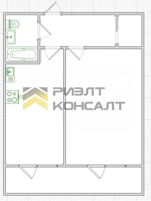 1-комн. квартира, Вторичка, 42м², 4/13 этаж миниатюра 11