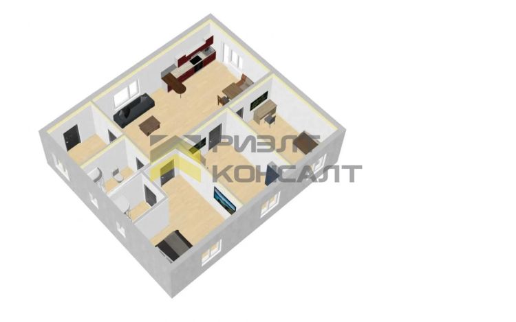 Дом, 108.30м², 6 соток, 1 этаж, 3 комн., стены: Газоблоки миниатюра 14