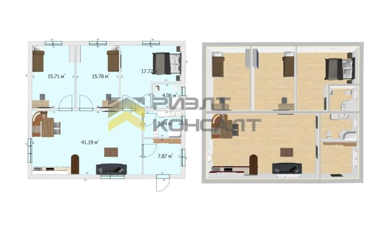 Дом, 108.30м², 6 соток, 1 этаж, 3 комн., стены: Газоблоки миниатюра 15