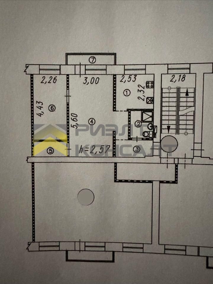 2-комн. квартира, Вторичка, 42.80м², 3/5 этаж миниатюра 21