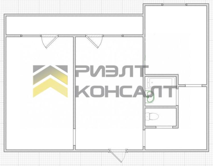 2-комн. квартира, Вторичка, 57.60м², 9/13 этаж миниатюра 15