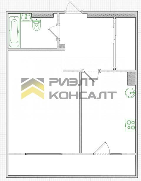 1-комн. квартира, Вторичка, 41.80м², 8/9 этаж миниатюра 21