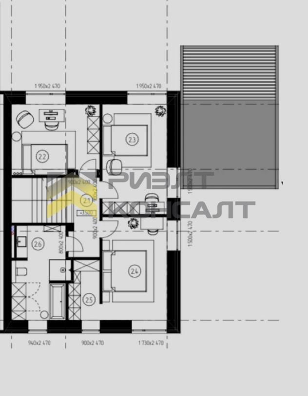 Дом, 236м², 6 соток, 3 этажа, 4 комн., стены: Кирпич миниатюра 22