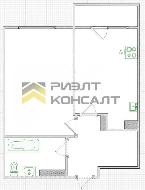 1-комн. квартира, Вторичка, 43м², 4/9 этаж миниатюра 15