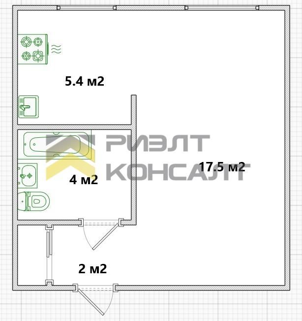 Студия, Вторичка, 29.70м², 1/5 этаж миниатюра 21